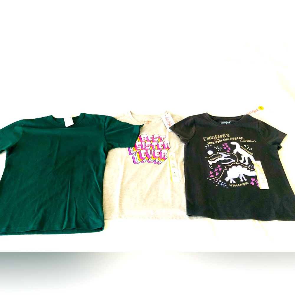 Size 6-6X Lot of 3 pieces Girls T Shirts New with Tags Cat & Jack Children Place